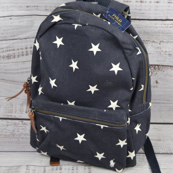Polo Ralph Lauren Navy Blue Stars USA Backpack Rucksack NWT RARE - Picture 6 of 16